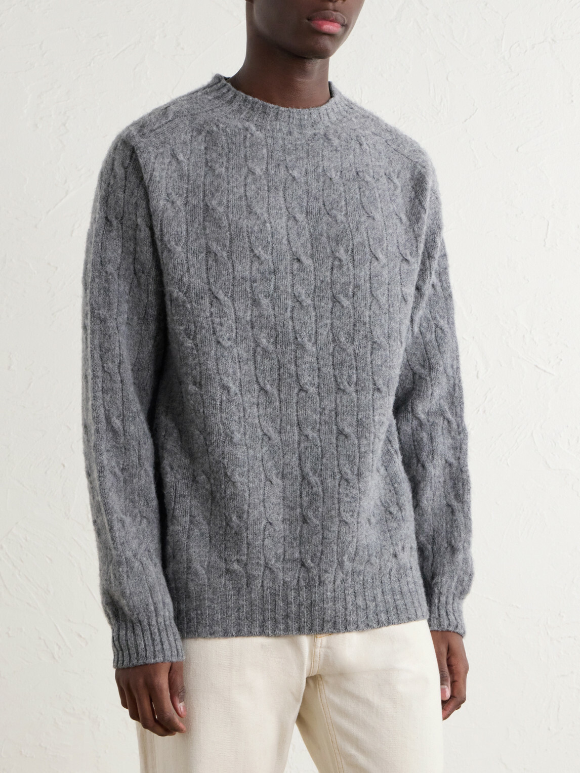 Barbour - Cable-Knit Wool Sweater - Gray