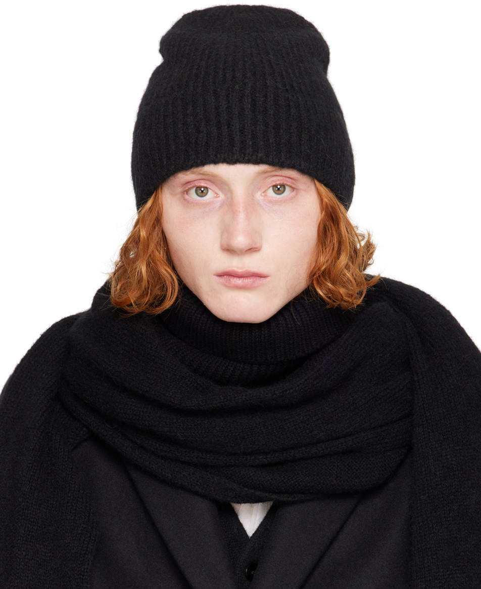 Dries Van Noten Black Self-Tie Beanie Dries Van Noten