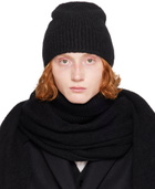 Dries Van Noten Black Alpaca & Merino Wool Beanie
