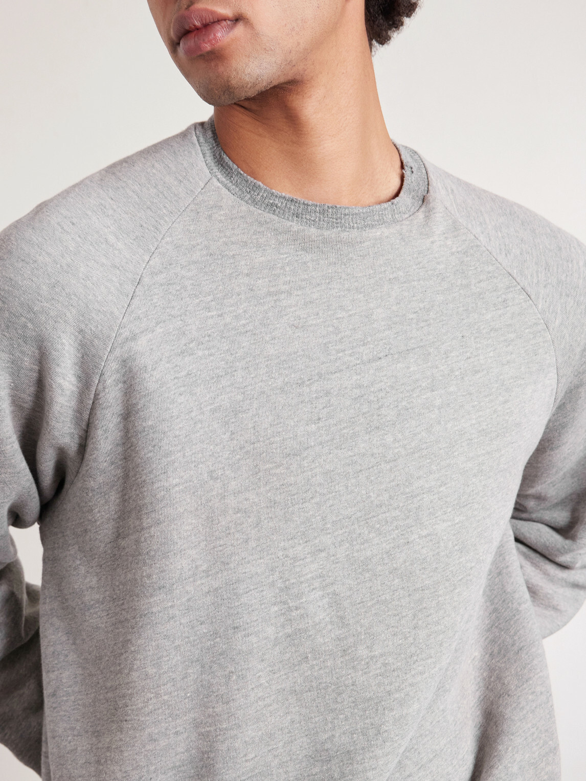 A.PRESSE - Reversible Cotton-Jersey Sweatshirt - Gray