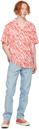 Levi's Red & White Stripe Short Sleeve Shirt