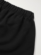 AMI PARIS - Logo-Embroidered Cotton-Jersey Shorts - Black