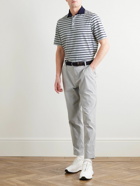 Kjus Golf - Luis Striped Stretch-Jersey Polo Shirt - Blue