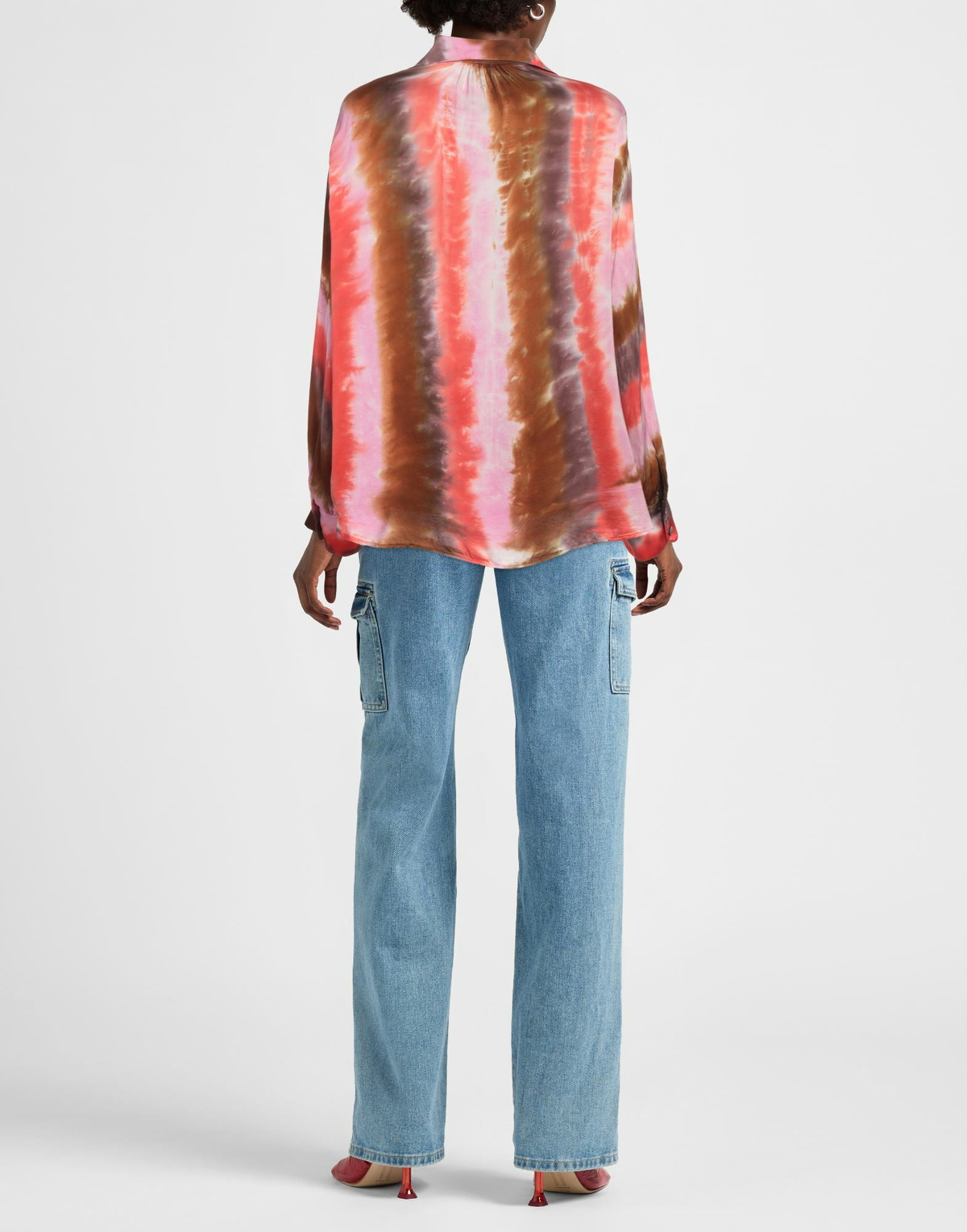 Raquel Allegra Womens Shirt in Red