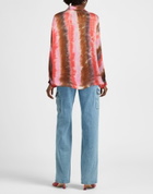 Raquel Allegra Womens Shirt in Red