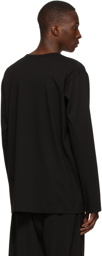 Yohji Yamamoto Black Cotton Long Sleeve T-Shirt