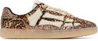 AMIRI Brown Leopard Pacific Bones Sneakers