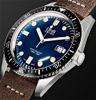 Oris - Divers Heritage Sixty-Five 42mm Stainless Steel and Burnished-Leather Watch - Men - Midnight blue