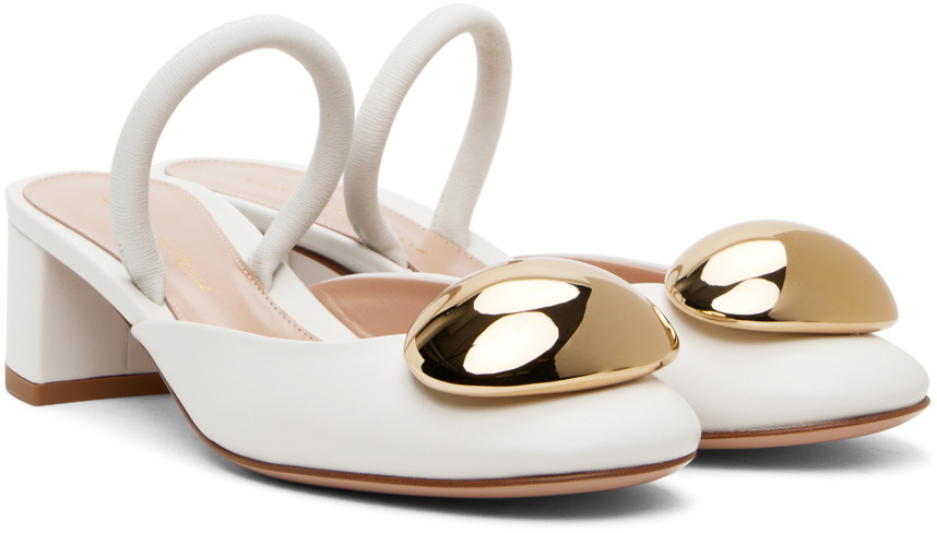 Gianvito Rossi White Sphera 45 Heels