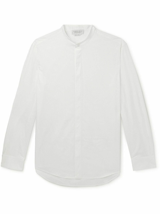 Photo: Gabriela Hearst - Ollie Grandad-Collar Cotton-Poplin Shirt - Neutrals