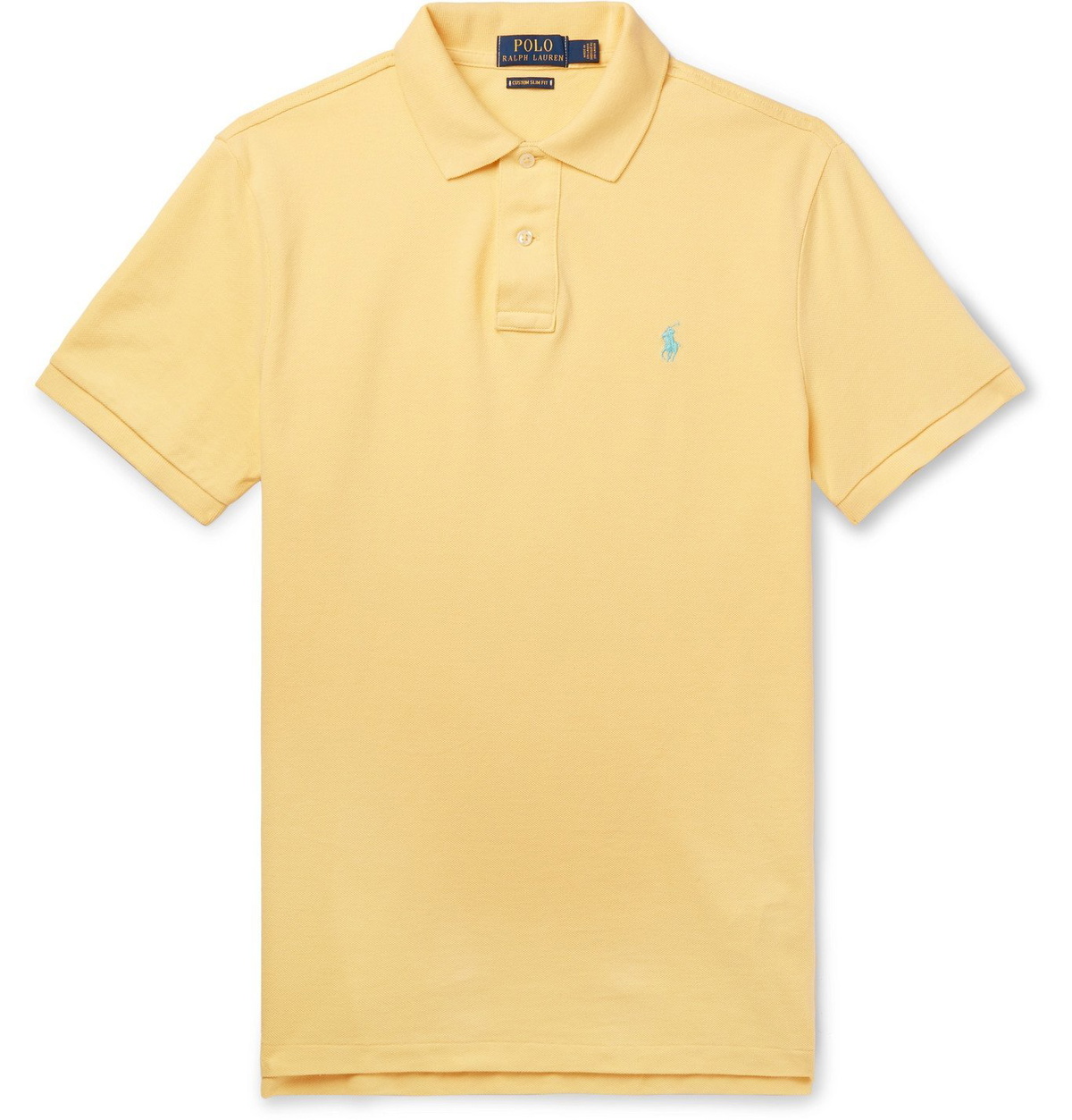 Embroidered Cotton Pique Polo Shirt in White - Polo Ralph Lauren