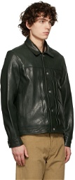 YMC Green MK2 Tanned Leather Jacket