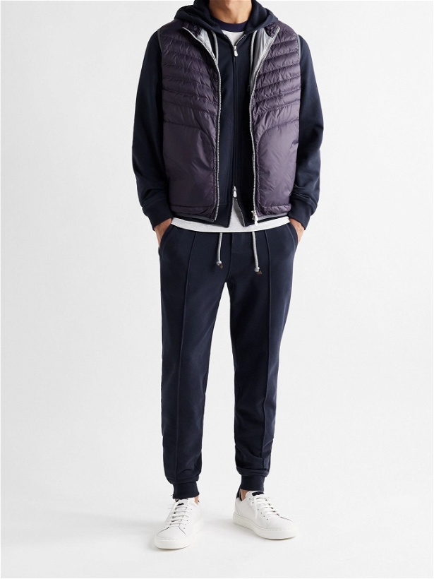 Photo: BRUNELLO CUCINELLI - Quilted Shell Down Gilet - Purple