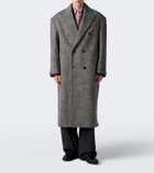 Ami Paris Herringbone double-breasted wool coat