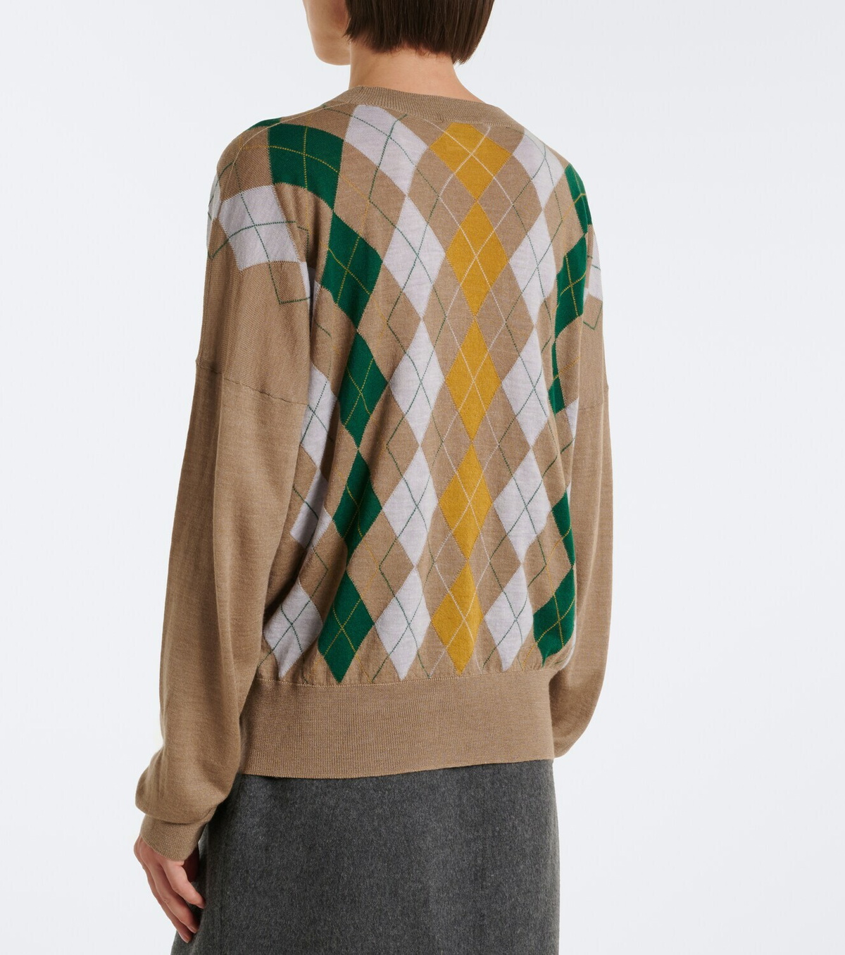 Khaite Tammy wool and silk argyle sweater