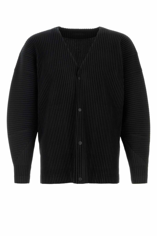 Photo: Homme Plissé Issey Miyake Black Polyester Cardigan