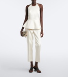 Róhe Bridal cigarette-leg satin