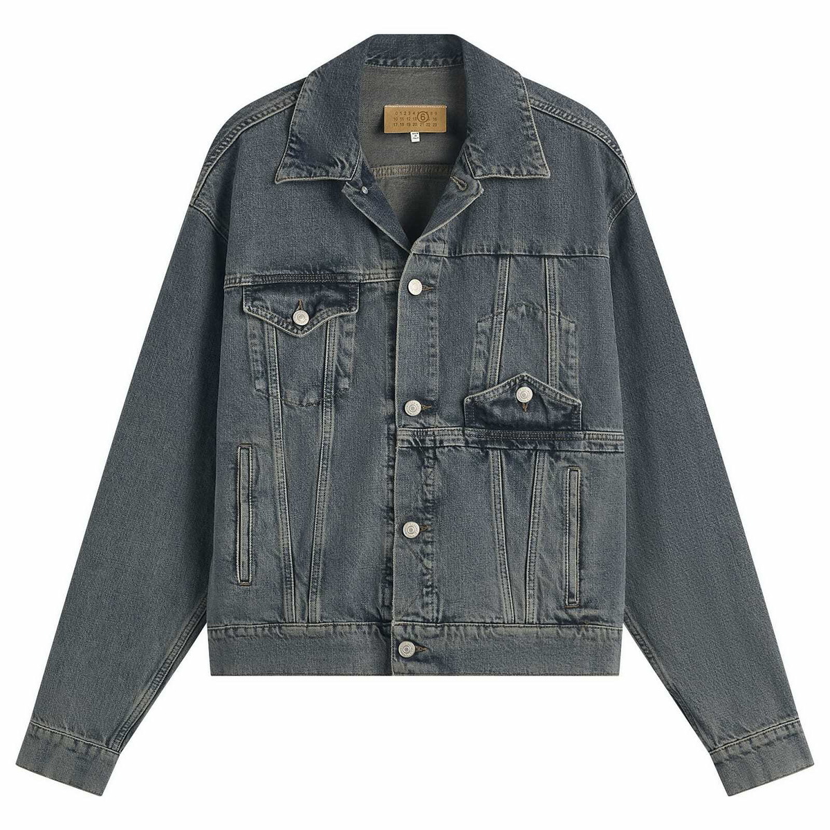 MM6 Maison Margiela Men's Denim Jacket in Light Grey