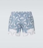 Commas Mantra printed swim trunks