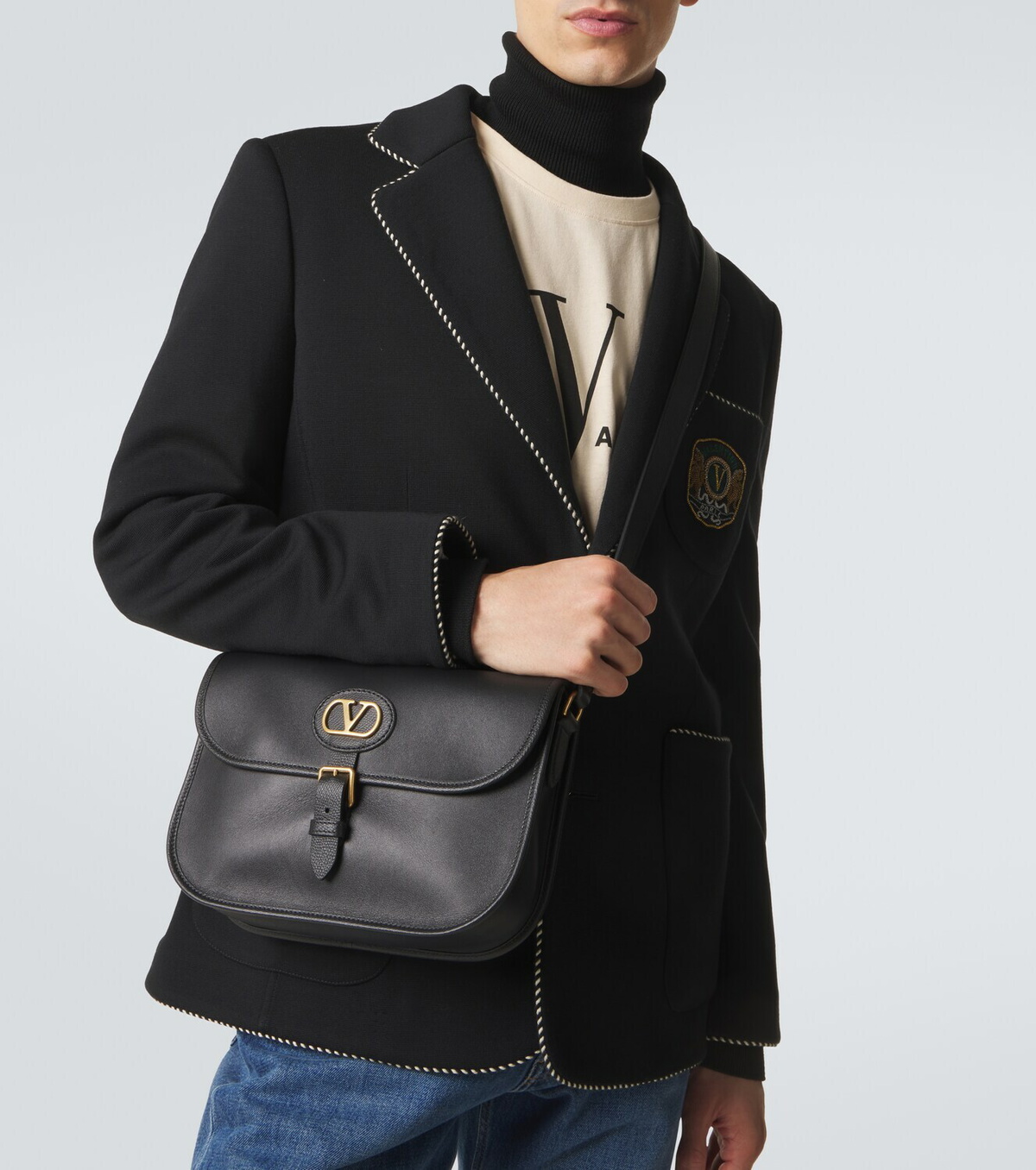 Valentino Garavani Antibes VLogo leather crossbody bag