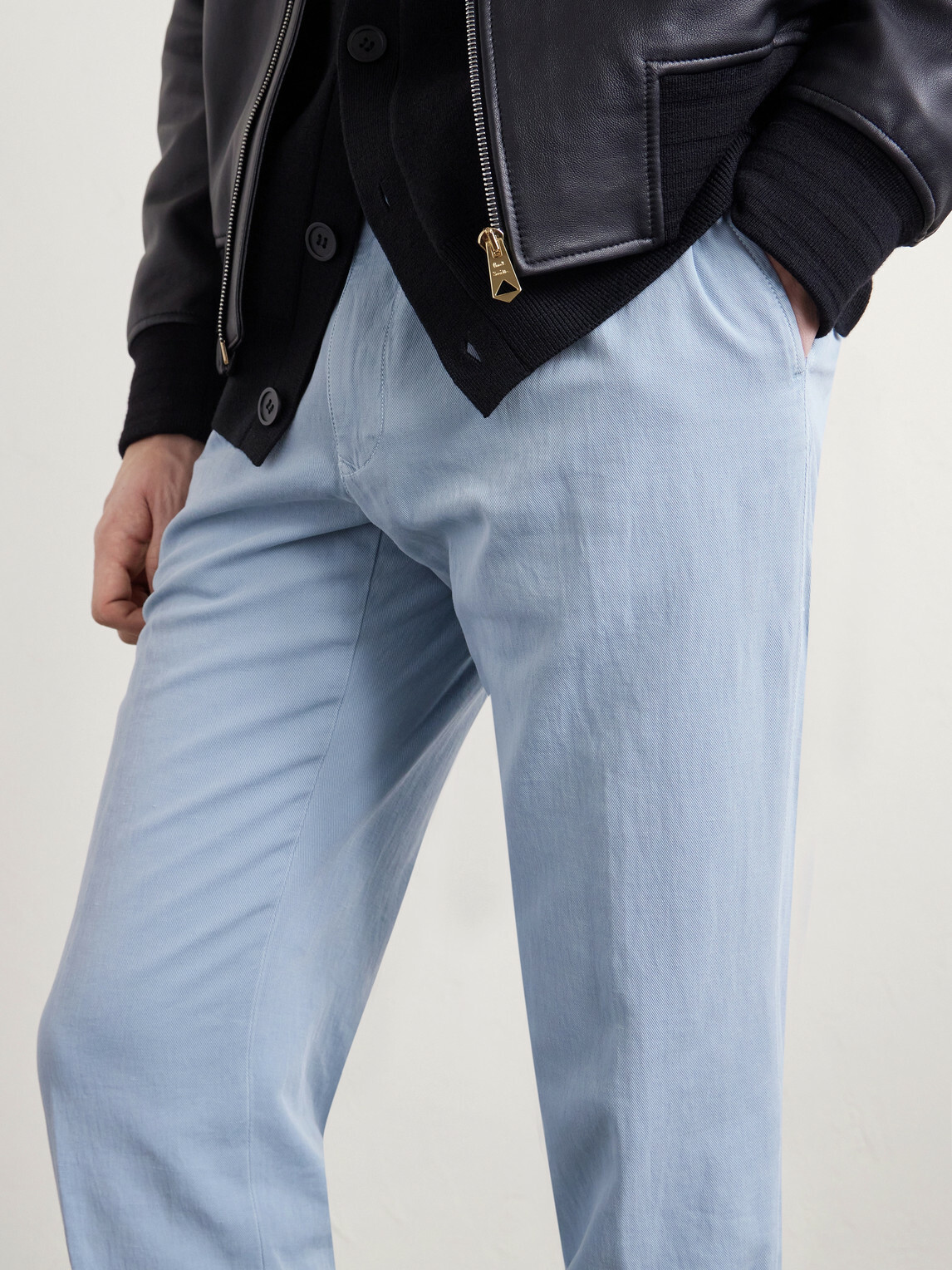 Slowear - Tapered Pleated Cotton-Blend Gabardine Trousers - Blue