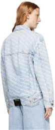 Alexander Wang Blue Printed Denim Jacket