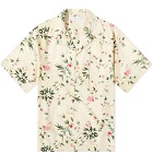 John Elliott Men's Mizuki Floral Camp Shirt in Ecru