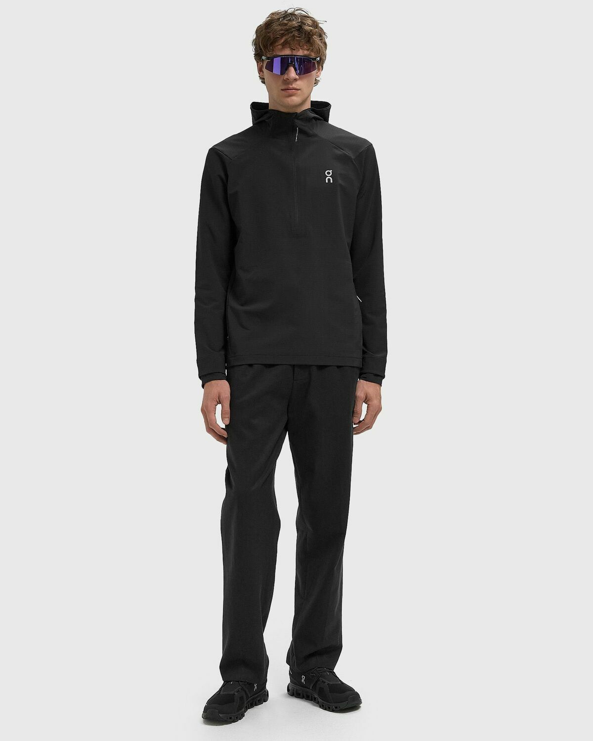 ON Pace Hoodie Black Mens Hoodies/Zipper