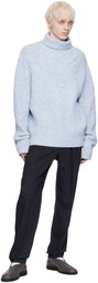 King & Tuckfield Blue Chunky Turtleneck