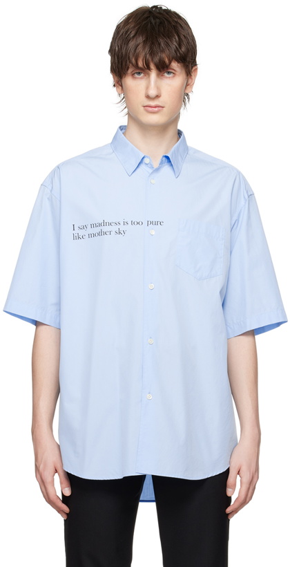 Photo: UNDERCOVER Blue Printed Shirt