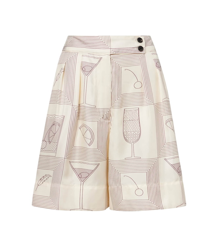 Photo: Loro Piana Dorin printed silk twill Bermuda shorts