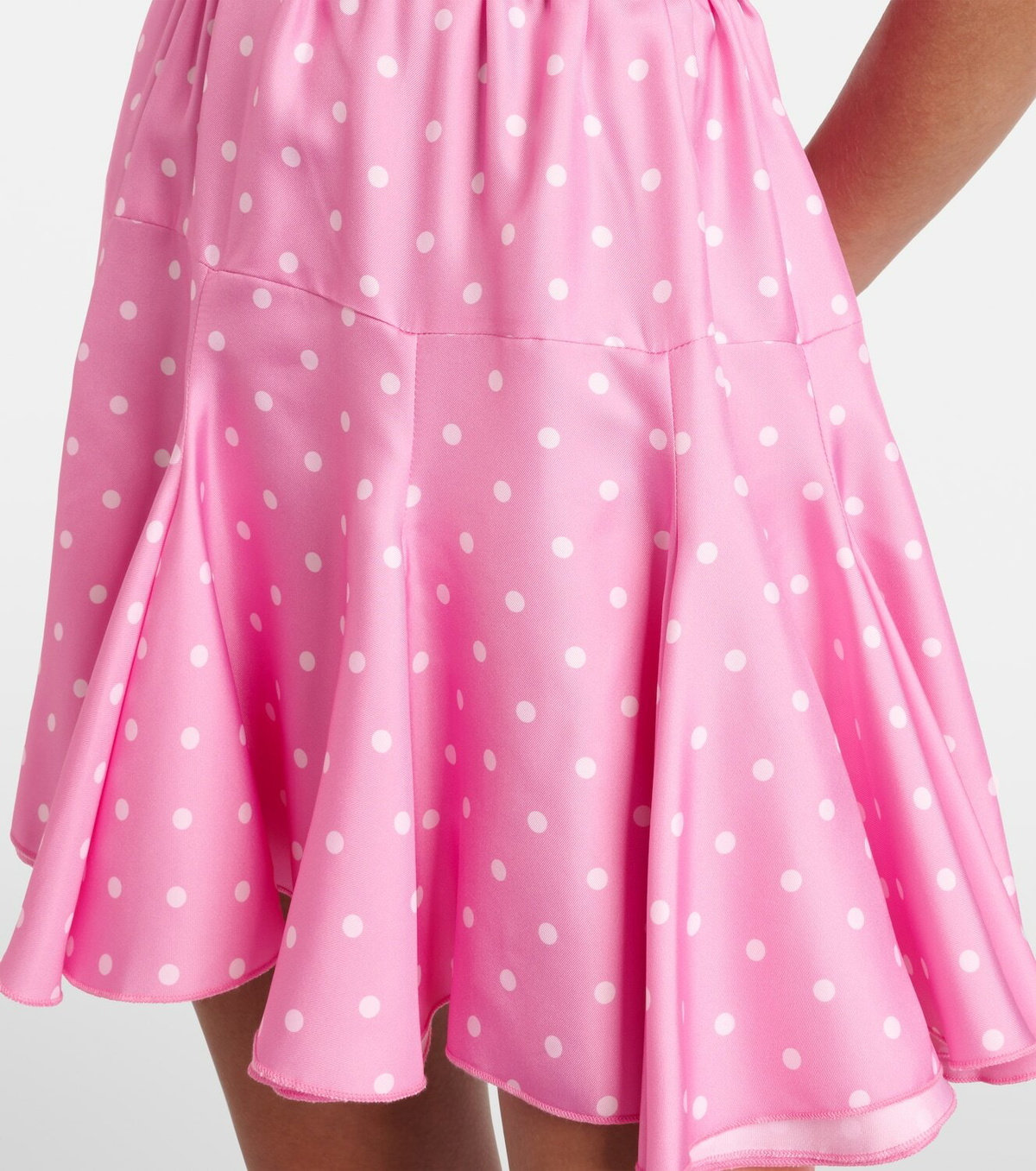 Rodarte Polka-dot silk twill minidress