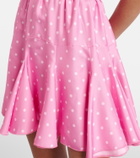 Rodarte Polka-dot silk twill minidress