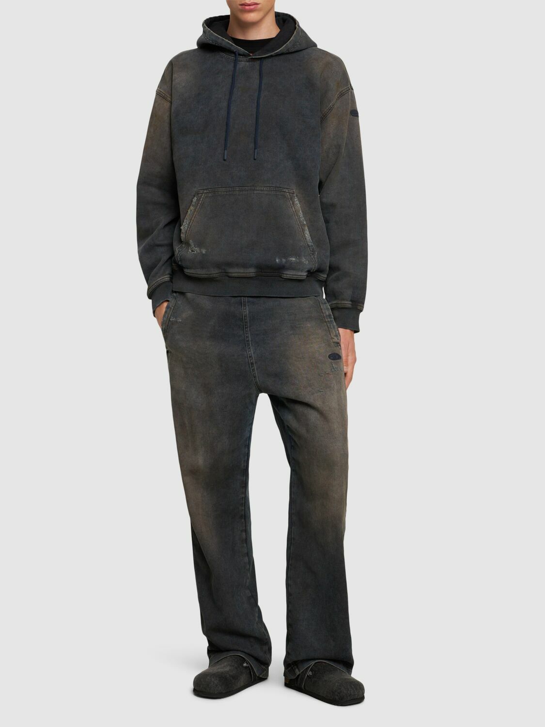 DIESEL Washed & Distressed Sweatshirt Hoodie Diesel