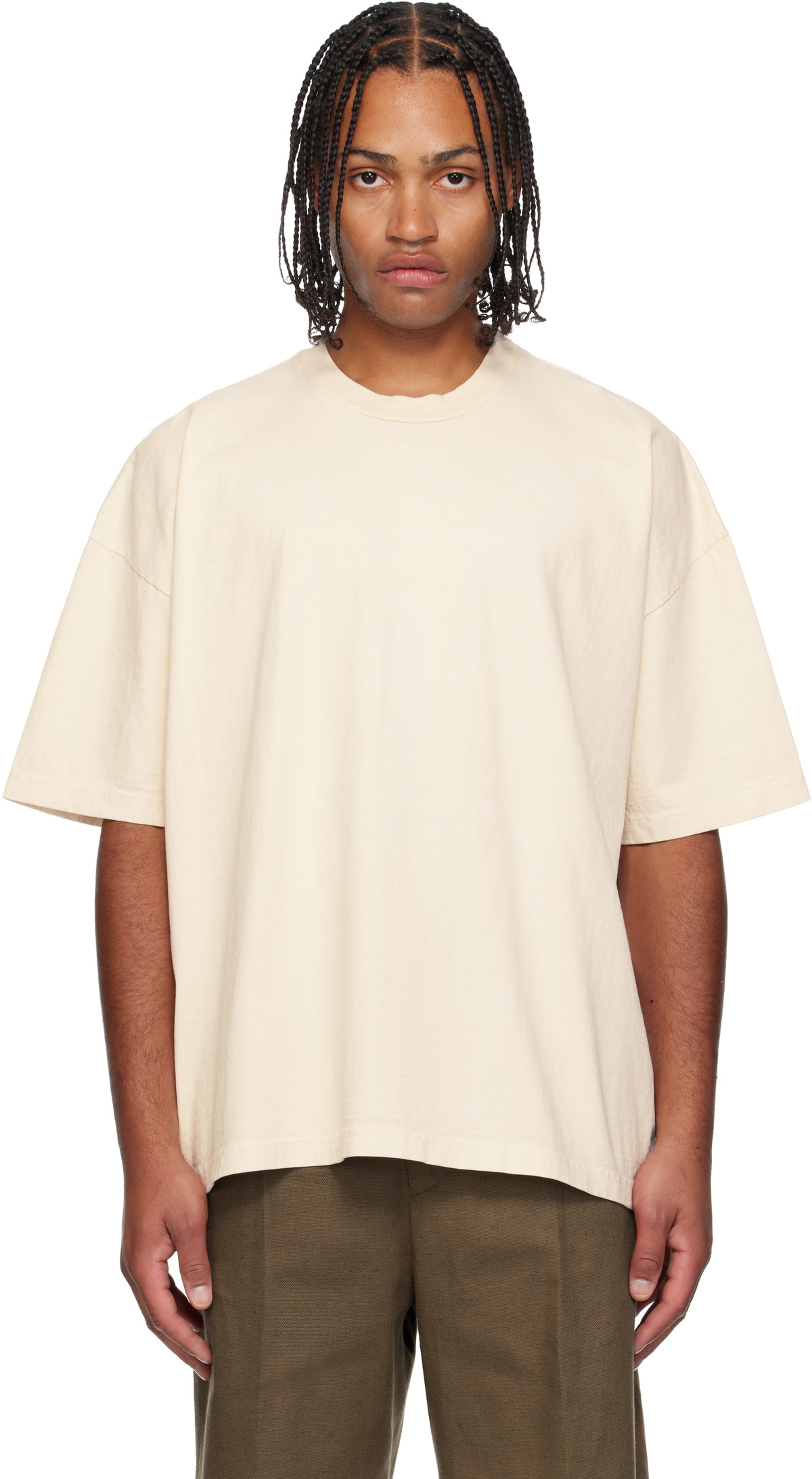 colbo Off-White Dropped Shoulder T-shirt