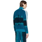 Palm Angels Blue Tie-Dye Chenille Track Jacket