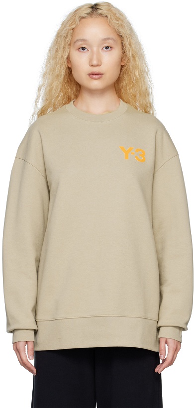 Photo: Y-3 Beige Classic Sweatshirt