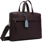 Paul Smith Burgundy Leather Double-Zip Folio Briefcase