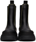 GANNI Black Cleated Mid Chelsea Boots