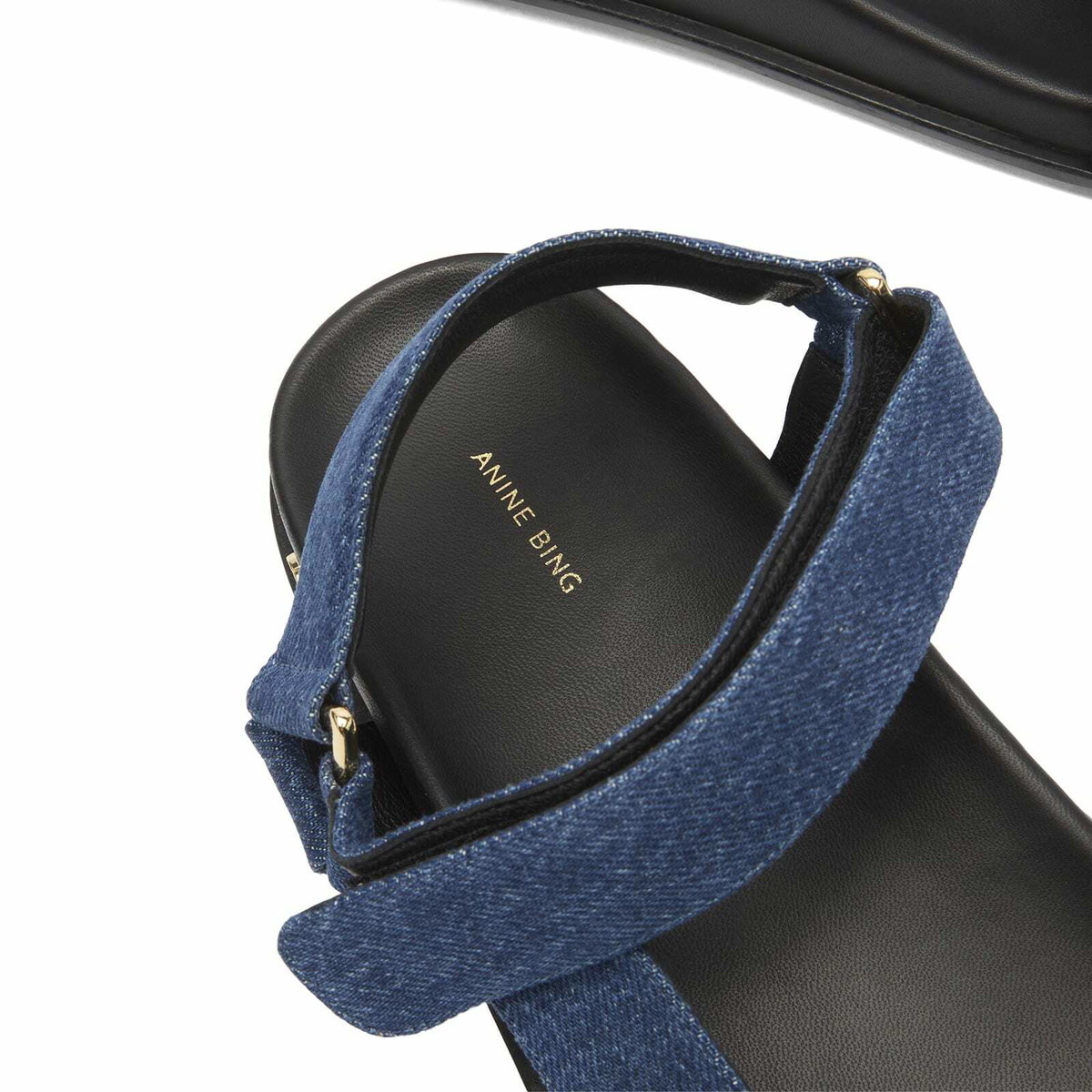 Anine Bing Women's Jess Denim Sandals in Tux Blue