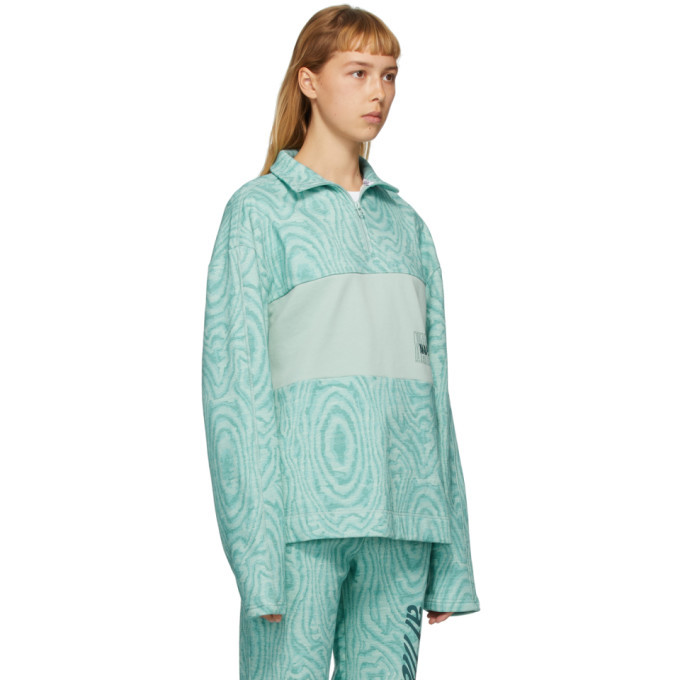 NAPA by Martine Rose Green B-Holywell Half-Zip Pullover