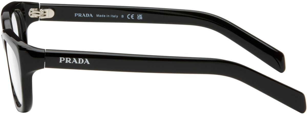 Prada Eyewear Black Round Glasses