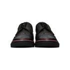 Thom Browne Black Longwing Brogue Sneakers