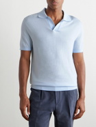 Brioni - Cotton Polo Shirt - Blue