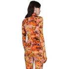 Richard Quinn Orange Floral Turtleneck
