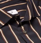 Dunhill - Striped Jacquard Shirt - Men - Midnight blue