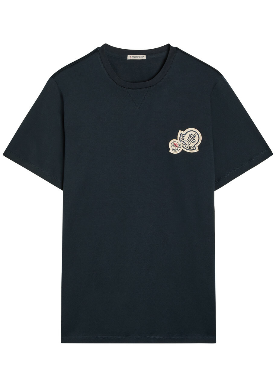 Moncler Men's Genius x HYKE Long Sleeve Logo T-Shirt in White Moncler