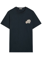 Moncler Logo-appliquéd Cotton T-shirt Navy