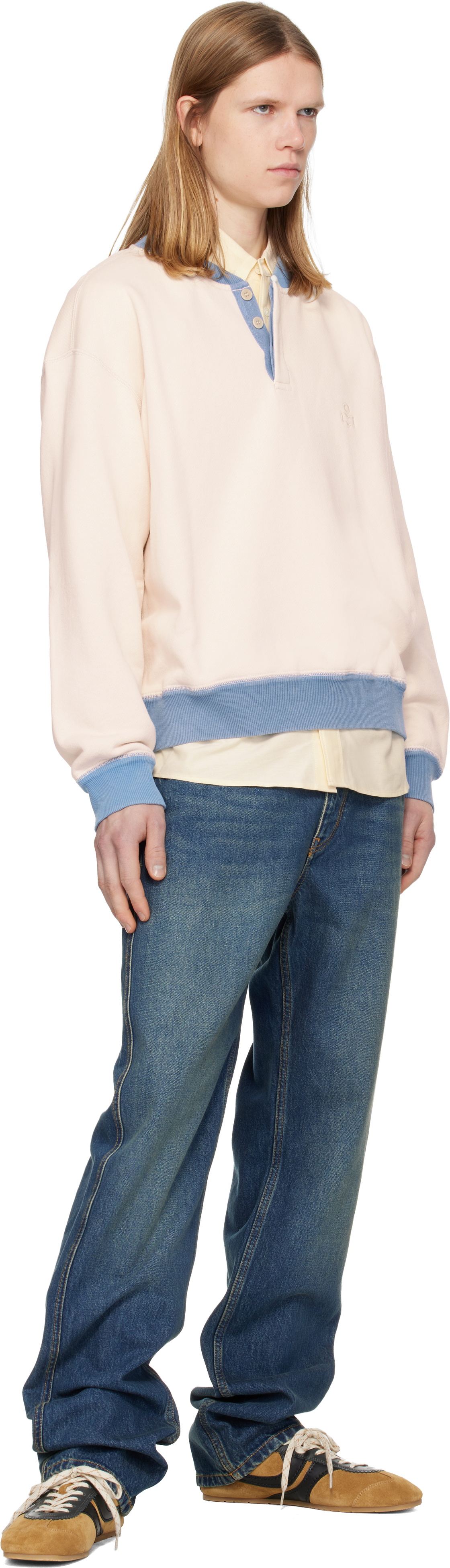 Isabel Marant Off-White & Blue Mathias Sweatshirt