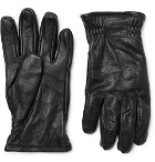 Hestra - Sarna Full-Grain Leather Gloves - Men - Black